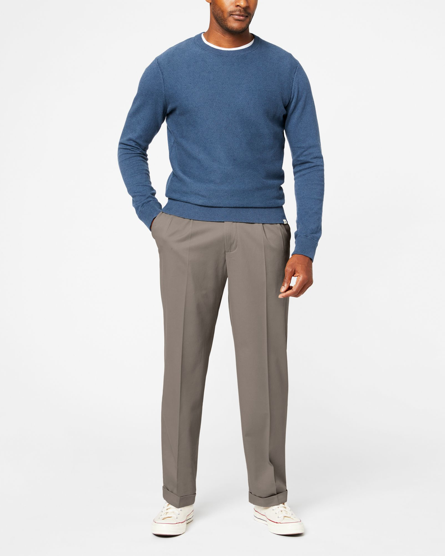 (image for) Popular Comfort Khakis, Pleated, Relaxed Fit